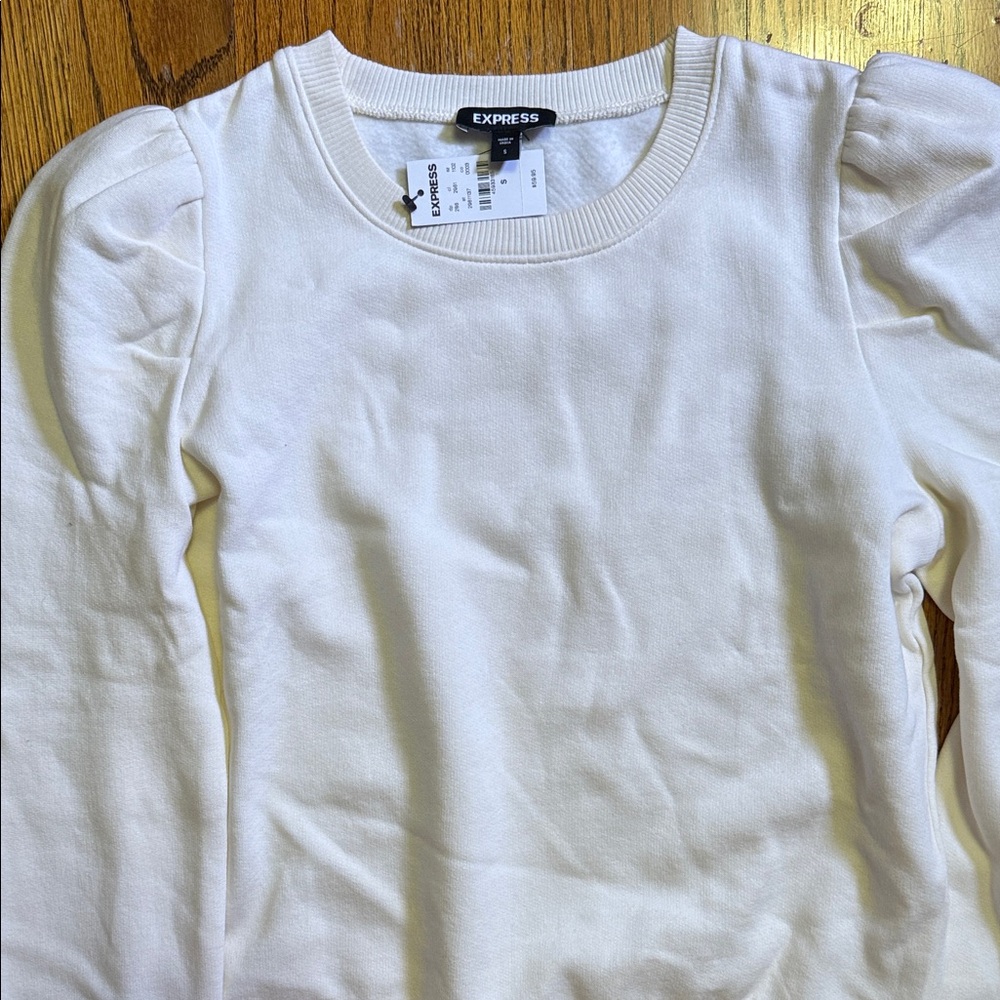 Express Ivory Puff Sleeve